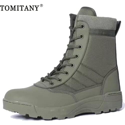 Tactical Military Boots Men Boots Special Force Desert Combat Army Boots Outdoor Hiking Boots Ankle Shoes Men Work Safty Shoes