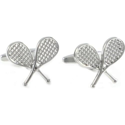 Tennis Rackets Cuff Links Sports Tennis Cross Rackets Cufflinks Birthday Gift Wedding Cuff Links