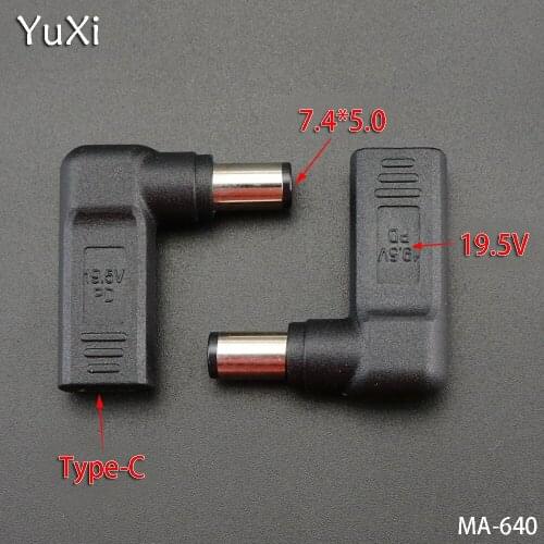 YuXi 1pcs USB 3.1 Type-C Female to DC 7.4*5.0mm Power Charge Charging Adaptor Adapter Connector For DELL Laptop replace