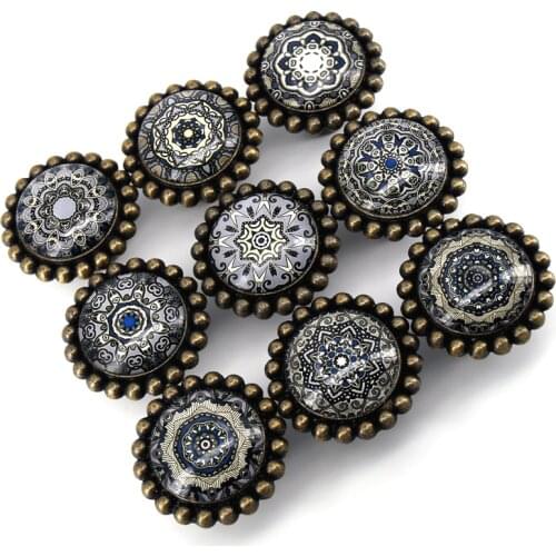 1PCS Vintage Cabinet Handles Glass Drawer Knobs Kitchen Cupboard Knobs Retro Dresser Pull DIA 43mm