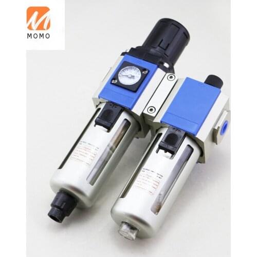 Series Airtac Air Filter Regulator Lubricator Unit Combination Two Union GFC300 Air Service Unit Pneumatic