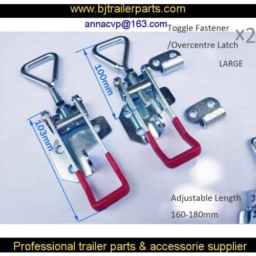 CVP overcentre latch catches LARGE 2PCS trailer toggle Fastener UTE 4WD truck trailer latch Lock Zinc Plated