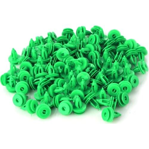 100Pcs Car Door Panel Trim Clips Fasteners 8mm Dia Hole Fender Bumper Retainer Plastic Rivet For Chrysler WJ Jeep Grand Cherokee
