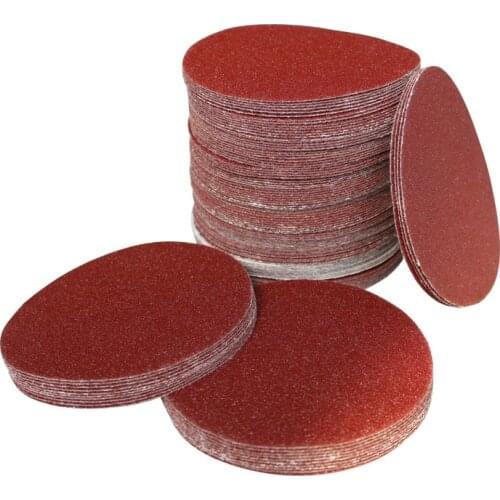 10pcs 2 inch 50mm Round sandpaper Grit 40-2000 Sanding Paper Discs Hook Loop Sandpaper Round Disk Sand Sheet