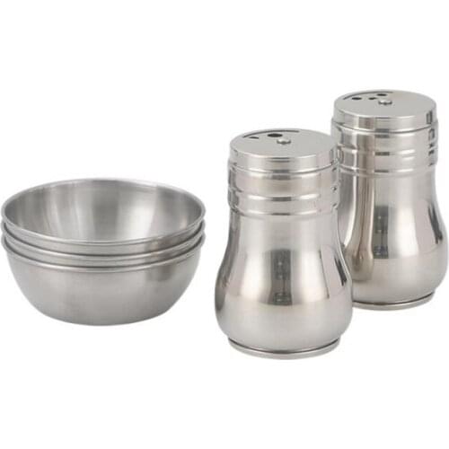 100pcs Stainless Steel Seasoning Sauce Dish Dish Dip Bowl Side Plates Butter Sushi Plate Vinegar Soy Dishes Kitchen Snack Saucer