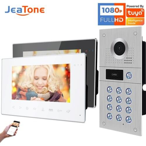 【170° Tuya 960P】Jeatone Villa Video Doorphone System WiFi Video Intercom With Phone Unlock Access Control With Passcode Card