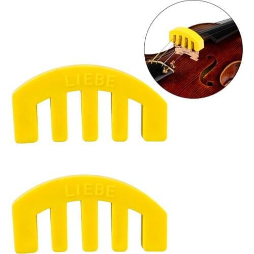 2 Pcs 4/4 3/4 1/2 Violin Mute Fiddle Silencer For String Instrument Accessories
