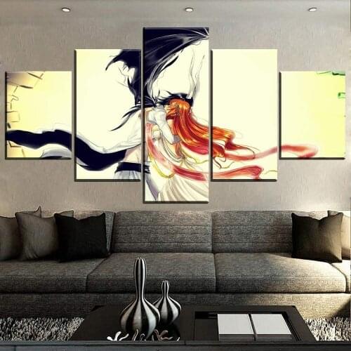 5 Piece Wall Art Canvas Paintings Anime Angels & Demons Modular Pictures Posters Home Decor Prints Modern Living Room Decoration