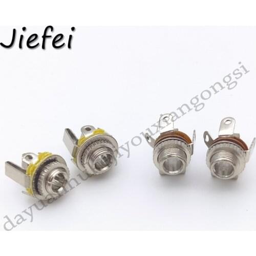 50PCS 3.5mm Mono / stereo Jack Chassis/Panel Socket With Switch Audio adapter