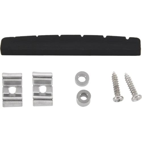 6X Black 6-String Guitar Top Nut 42X3.5mm with Pure Vintage String Tree Kit