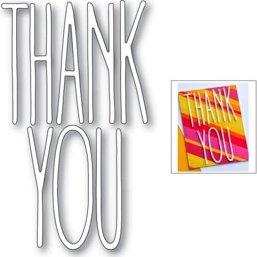 Thank You Alphabet Craft Metal Cutting Dies Word Sentiment Dies New 2021 for Thanksgiving Card Making Alinacrafts Paper Album