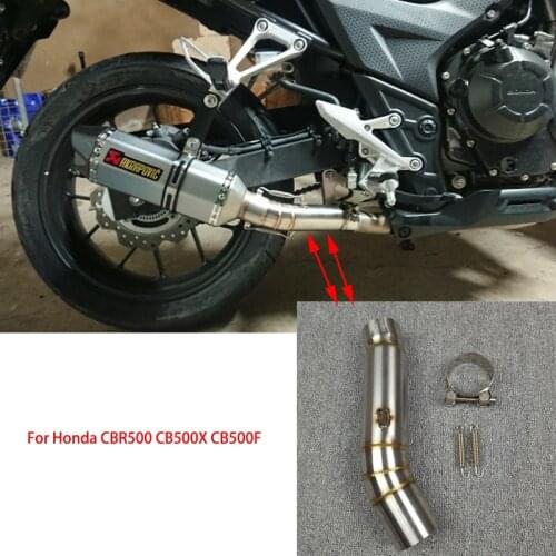 CBR500 CBR400 Motorcycle Exhaust Contact Middle Mid Pipe Connector for HONDA CBR500 CBR 500 CBR500R CBR500X 2012 2013 2014 2015