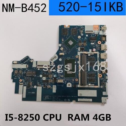 For Lenovo Notebook Motherboard EG21 520-15IKB GE522 EZ511 EG721 NM-B452 CPU GPU I5 8250U 2GB DDR4 100% Test Work