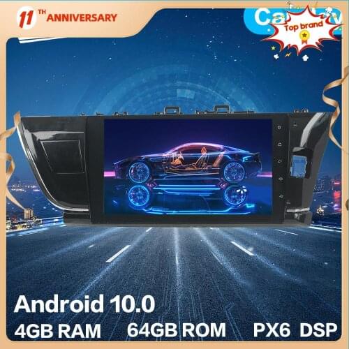 For TOYOTA COROLLA 2013+ RHD Android 10 4G+64GB Car Radio Player GPS Navigation Car Stereo HD Multimedia DVD Unit DSP Carplay