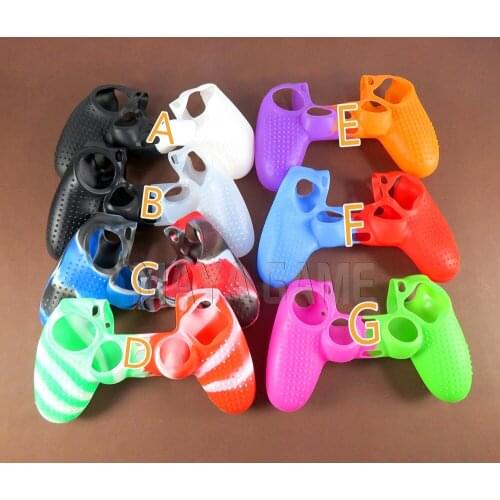 10pcs For Dualshock 4 Case Studded Dots Silicone Rubber for Sony PS4 Slim Pro Controller Cover Case Touch Color Silicone Case