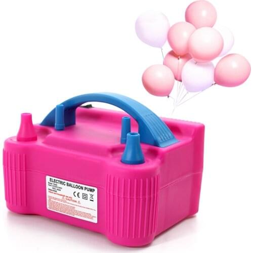 110V Electric High Power Two Nozzle Air Blower Balloon Inflator Pump Fast Portable Inflatable Tool