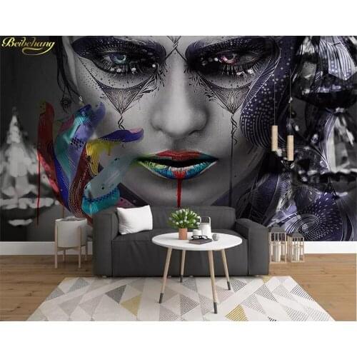 Beibehang Custom photo wallpaper mural modern minimalist illustration colorful sexy beauty background wall papers home decor