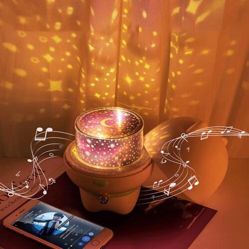 Cute pet starry sky projection lamp romantic starry sky scene atmosphere pat light USB charging creative LED table lamp