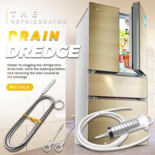 Refrigerator Drain Dredge Cleaning Set Long Handle Refrigerator Drain Dredge Refrigerator dredge Flexible Peeling Fridge Coil