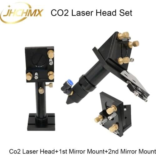 JHCHMX Co2 Laser Head Set Reflector Mirror Mount Holder Focus Lens Integrative Mount For Co2 Engraving Cutting Machine Parts
