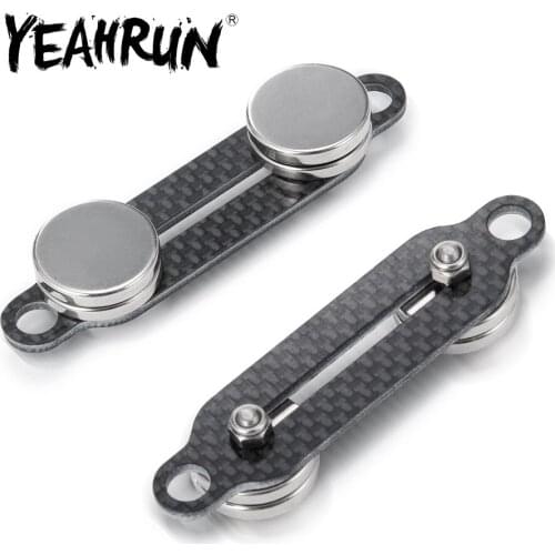 YEAHRUN Carbon fiber Invisible Car Shell Buckle Column Stand Body Post for Axial SCX10 90028 90027 1:10 RC Crawler Car
