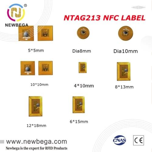 NFC Rewrittable Ntag213 Bluetooth Micro Chip FPC Tag Various Universal Small Size Label Sticker 5PCS
