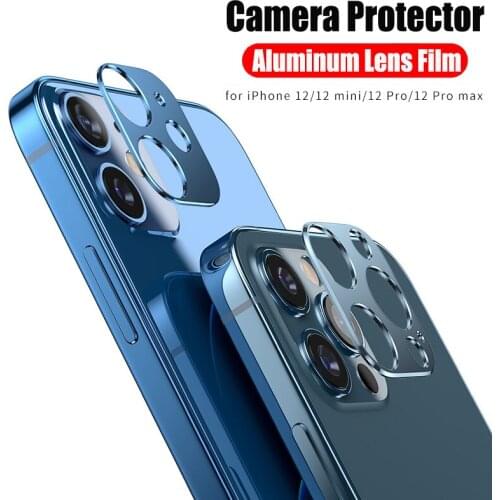 Camera Lens Full Cover Protective Metal Ring Glass Case For iPhone 12 Pro Max 12 Mini 5G Back Camera Lens For iPhone 11 Pro Max