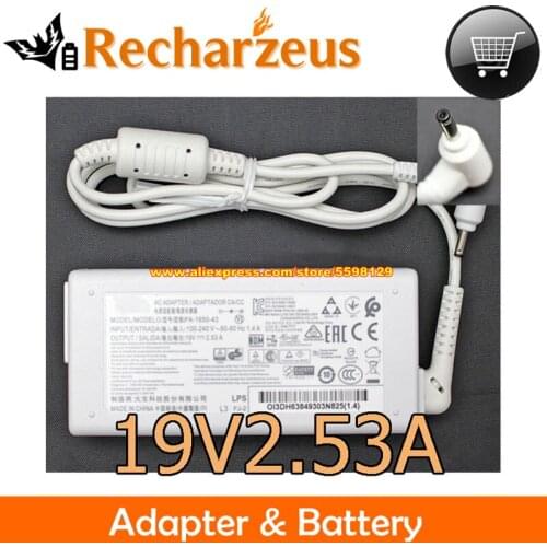 Genuine White LG PA-1650-43 PA-1650-43 AC Adapter 19v 2.53A 48W For Laptop Gram 15Z970 15Z980C 14Z980 GRAM 13Z990 LED Monitor
