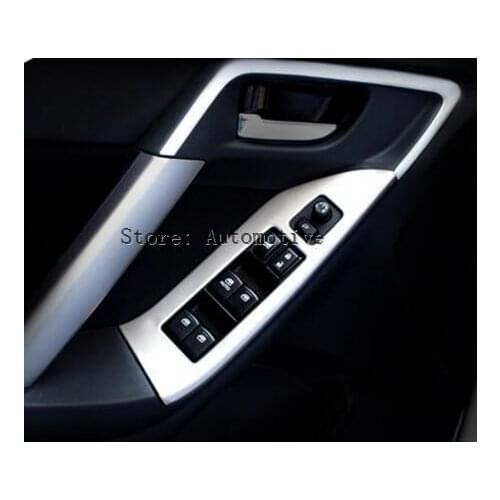 For Subaru Forester Interior Car Door Handle Frame Trim Cover & Inner Door Armrest Window Switch Trim Cover 2013-2017