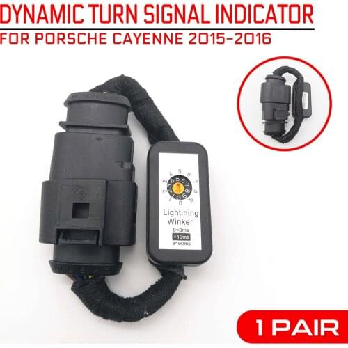 LED Taillight 2Pcs Black Add-on Module Cable Wire Harness For PORSCHE cayenne 2015-2016 Dynamic Turn Signal Indicator