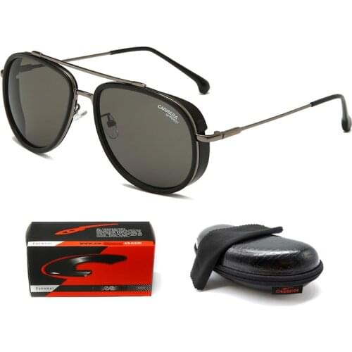 Vintage Punk Men Women BLcak Sunglasses With Glasses Case Box Cleaning Cloth Retro Classic Driving Eyewear gafas de sol hombre