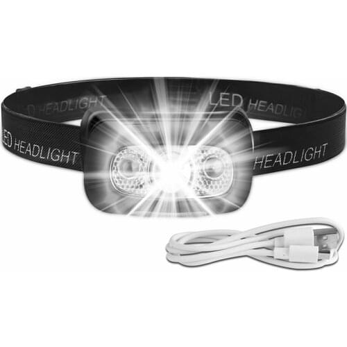 Waterproof Motion Sensor Camping Fishing Headlight USB Rechargeable LED Headlamp Flashlight Head Light Torch Lamp