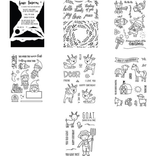 Hello "Deer" Friend Winter Wishes Transparent Silicone Clear Stamp For Scrapbooking DIY Craft Decoration Soft Stamp 2020 Hot