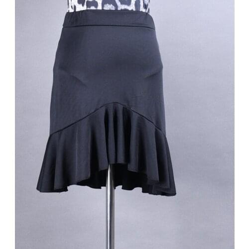 2020 Latin Dance Clothes Women Skirt Professional Dancing Black Skirt Cha Cha Samba Rumba Dress Latin Dance Practice Wear BI891