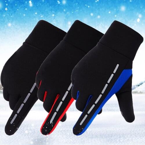 Winter Sport Windproof Fleece Lined Warm Riding Gloves Touch Screen Ski Gloves Motorcycle Men Women Mittens