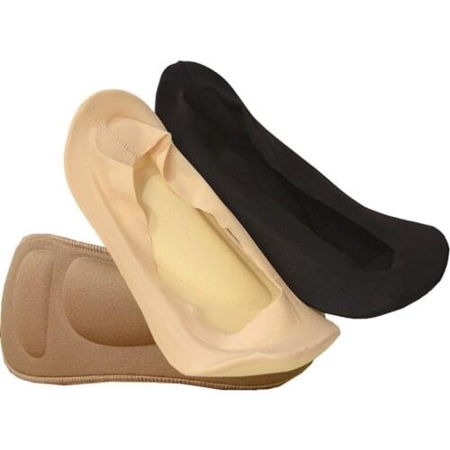 1 lot=5 pairs Summer Womens 3D massage Invisible Socks for loafers Black Skin Female Boat Liner Low Cut Funny Short Socks 36 38