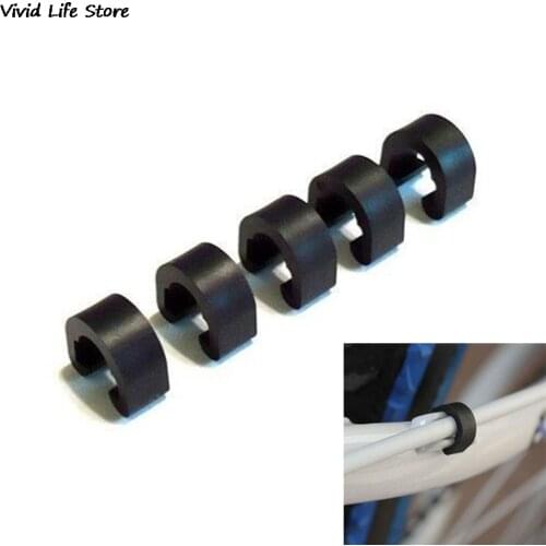 10pcs For Brake cable/derailleur Line Case C-buckle Clasps Plastic Bicyle C Shape Clips Housing Hose MTB Bike Road Guide