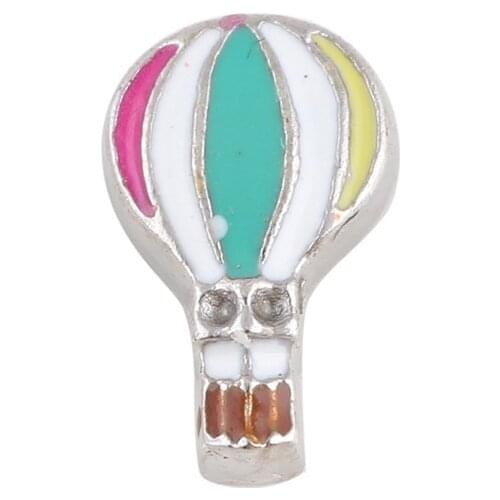 20Pcs/Lot Hot Air Balloon Alloy Floating Charms Hand-made DIY for Glass Lockets