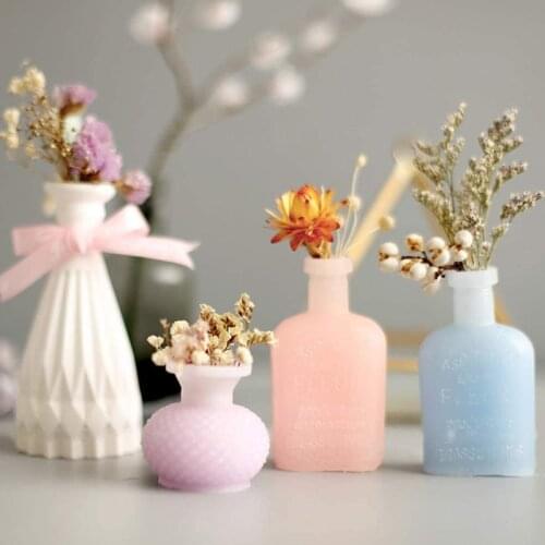 3D Vase Silicone Candle Mold Soap Mould Mini Vase Molds for Handmade Art Crafts Mould Clay Gypsum Plaster Resin Crafts Mould