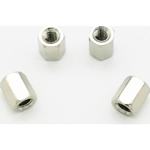 #4-40 UNC brass nut hex spacer brass spacer inner thread thicknen nut nickle plated thickness 5 6mm female spacing gap adjusting