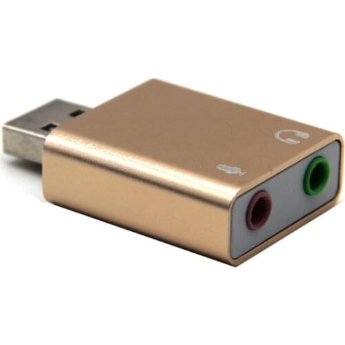 7.1 USB Sound Card External Adapter USB Audio Card 3D Stereo 3.5mm Earphone Micphone Card for Notebook PC Laptop
