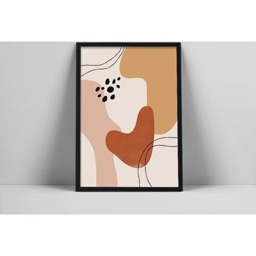 Terra Abstract Shape Art Print | Minimalist Earth Tone Poster | Boho Print | Minimal Warm Color Wall Art ntable Rmalcial FeatCol