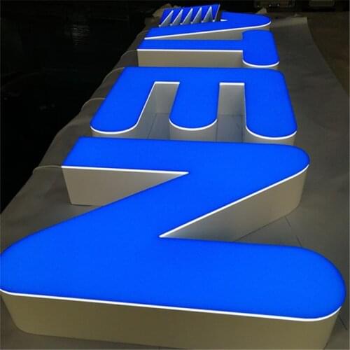 Without Trim Acrylic Customized Signage 3D LED Painted Aluminum Face Lit Channel Letter for Decoration