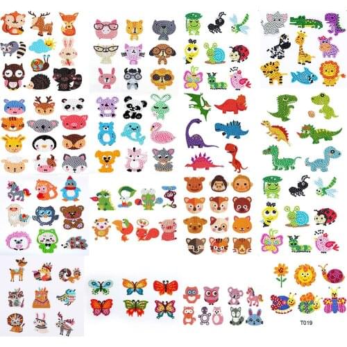 DIY Diamond Painting 5D Stickers Children Christmas gift Cartoon Art Set Beginners Mosaic Stickers by Numbers Kits Crafts Sets