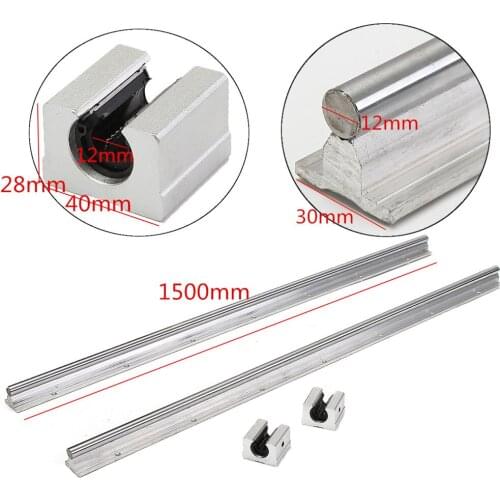 For free 1000mm SBR12 Linear Rail Guide with 2pcs SBR12UU Bearing Blocks For Engraving Machinery Woodworking Machinery