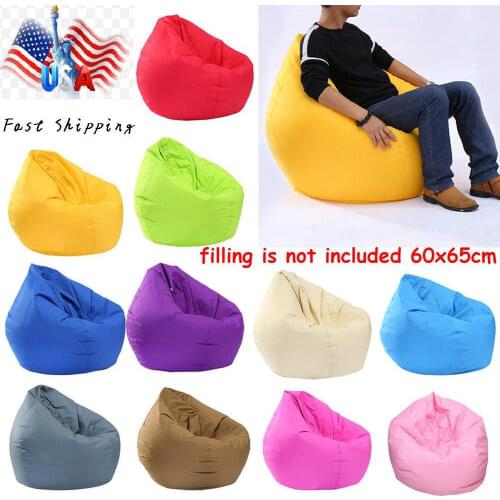 Bean Bag Sofa Cover Chairs Pouf Puff Couch Cotton Linen Cloth Lazy BeanBag Sofas Without Filling Lounger Seat Tatami Furniture