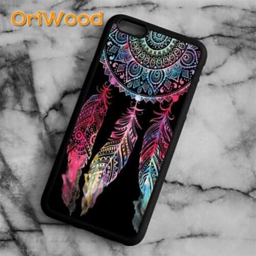OriWood Dream Catcher Mandala Pattern Case cover for iPhone 6s 7 8 plus X XR XS 11 12 pro max Samsung Galaxy S7 S8 S9 S10 plus