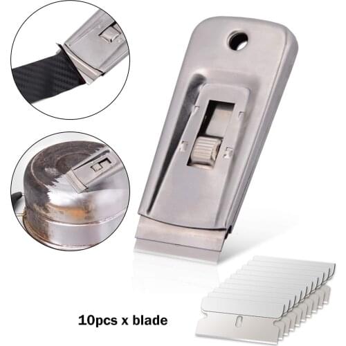 EHDIS Metal Razor Blade Scraper Cleaning Tool Ceramic Glass Dirt Decals Sticker Remover Window Tint Film Vinyl Car Wrap Squeegee