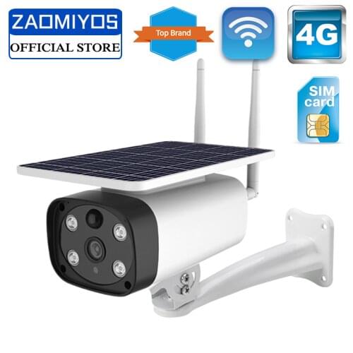 Starlight 4G/WIFI Solar Battery IP Camera 4G SIM Card 1080P HD Outdoor Waterproof Wireless CCTV Security Camera Long Standby