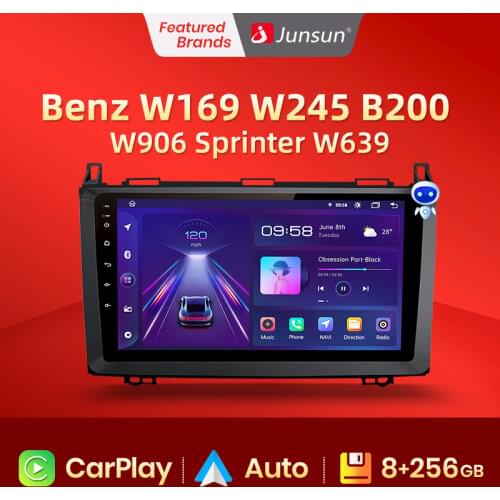 Junsun V1 pro Android 10 For Mercedes Benz B200 A B Class W169 W245 Viano Vito W639 Sprinter W906 Car Radio Multimedia 2 din DVD